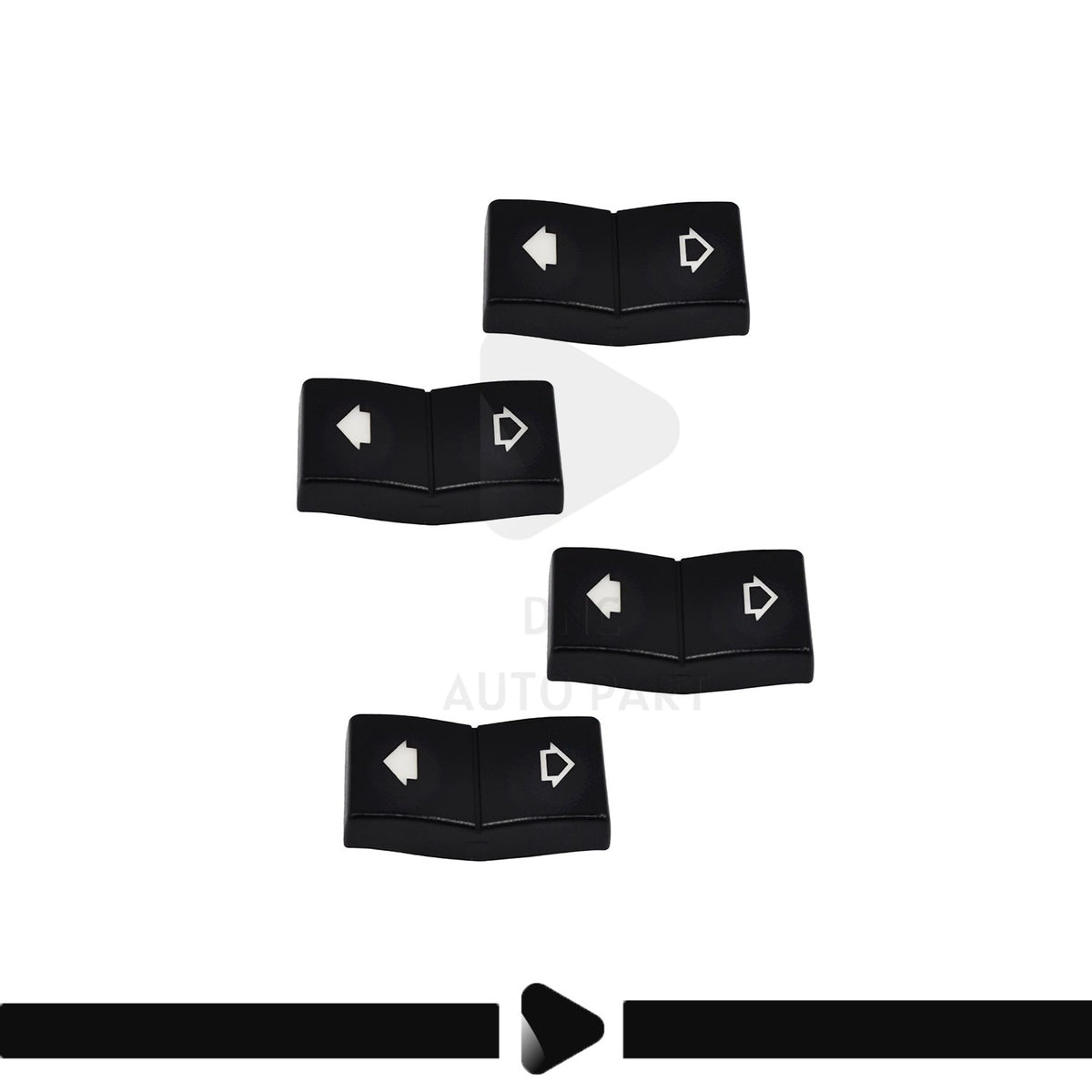 BMW 5 Serisi E39 için Cam Düğmesi Tamir Kapağı- 4'lü Set