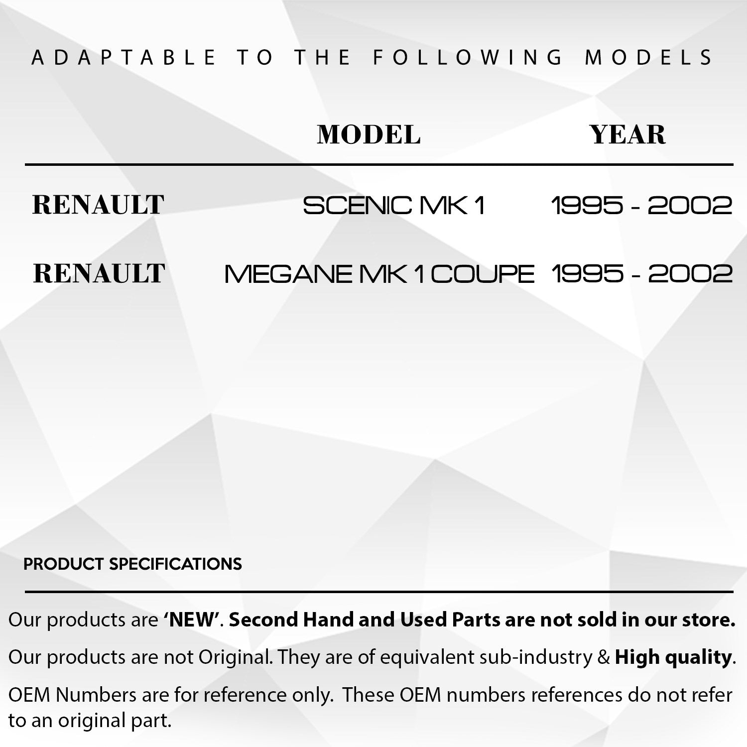 Renault Scenic Megane 1 Coupe için Sunroof Tamir Takımı 4 lü Metal Set