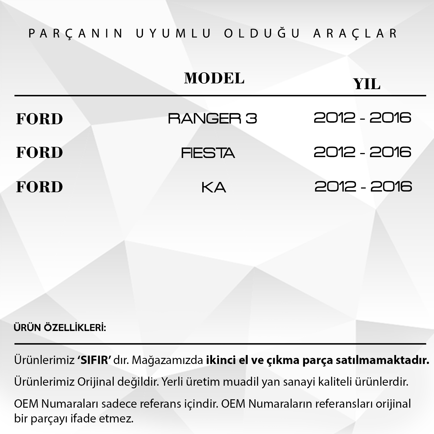 Ford Fiesta, Ka, Ranger için Airbag Zemberek / Airbag Sargısı / Direksiyon Sargısı