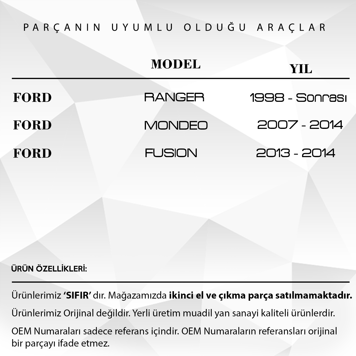 Ford Ranger, Mondeo, Fusion için Airbag Zemberek / Airbag Sargısı / Direksiyon Sargısı