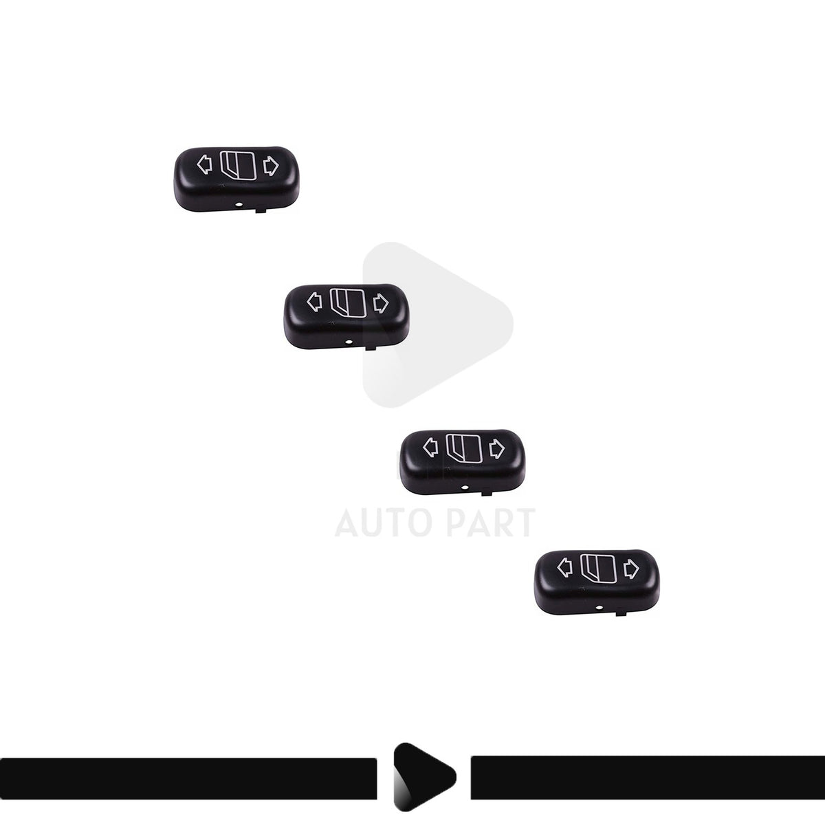 Mercedes C Class W202 1994-2000 için Cam Düğmesi Tamir Kapağı- 4'LÜ