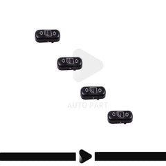 Mercedes C Class W202 1994-2000 için Cam Düğmesi Tamir Kapağı- 4'LÜ